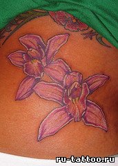 Фото и значение татуировки Орхидея.  27523110