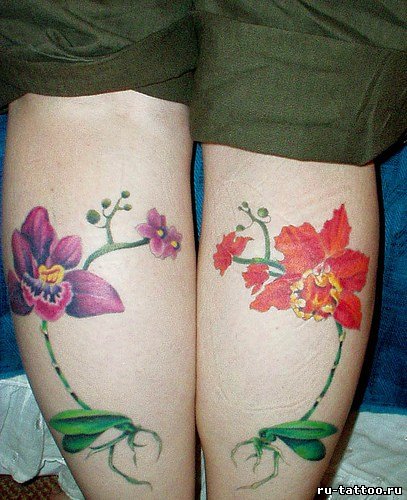 Фото и значение татуировки Орхидея.  83857798