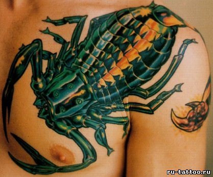 Фото и значение татуировки Скорпион.  ( Защита и Уважение ) 710812735